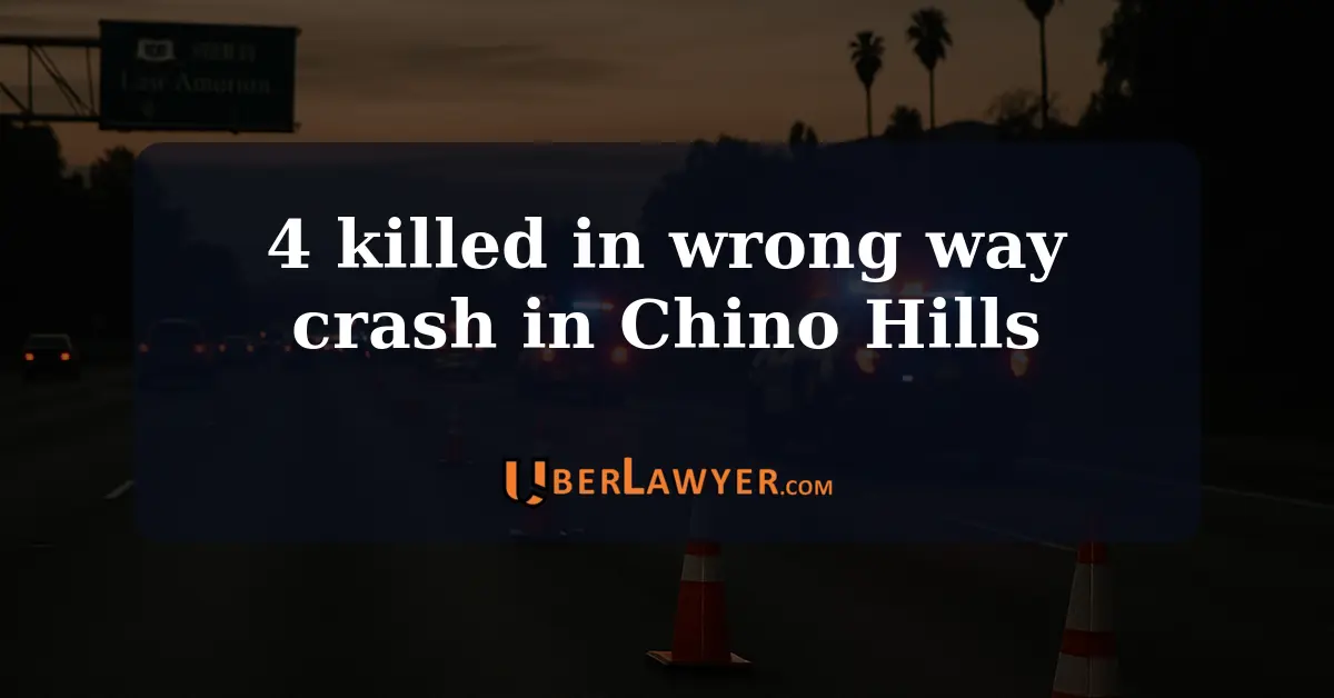 Wrong way crash in Chino Hills Kills 4 people
