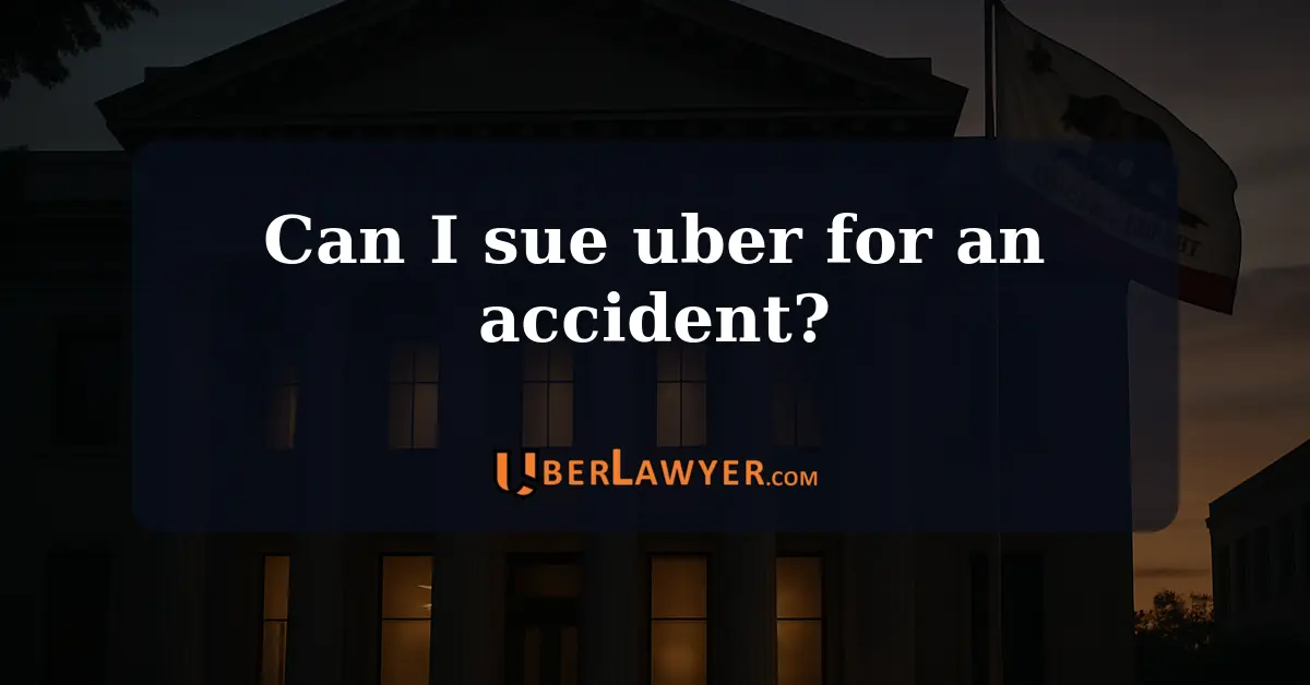 Can I Sue Uber for an Accident?