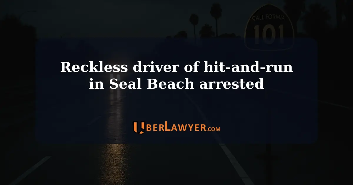 Reckless driver of hit-and-run in Seal Beach arrested