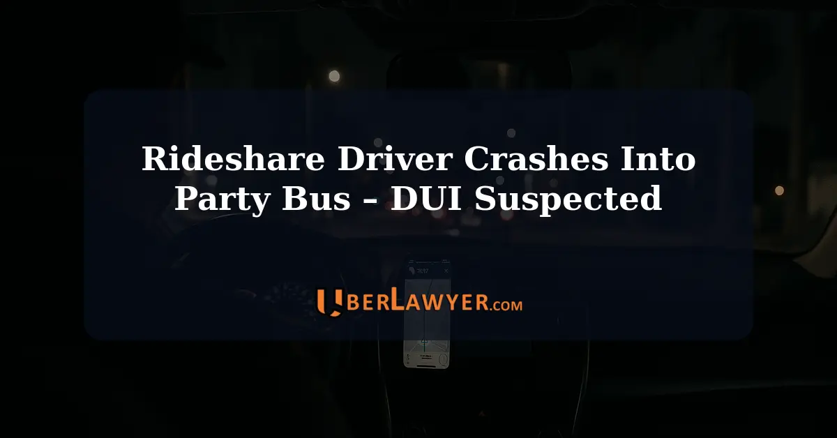 Rideshare Driver Arrested for DUI After Crashing Into Party Bus