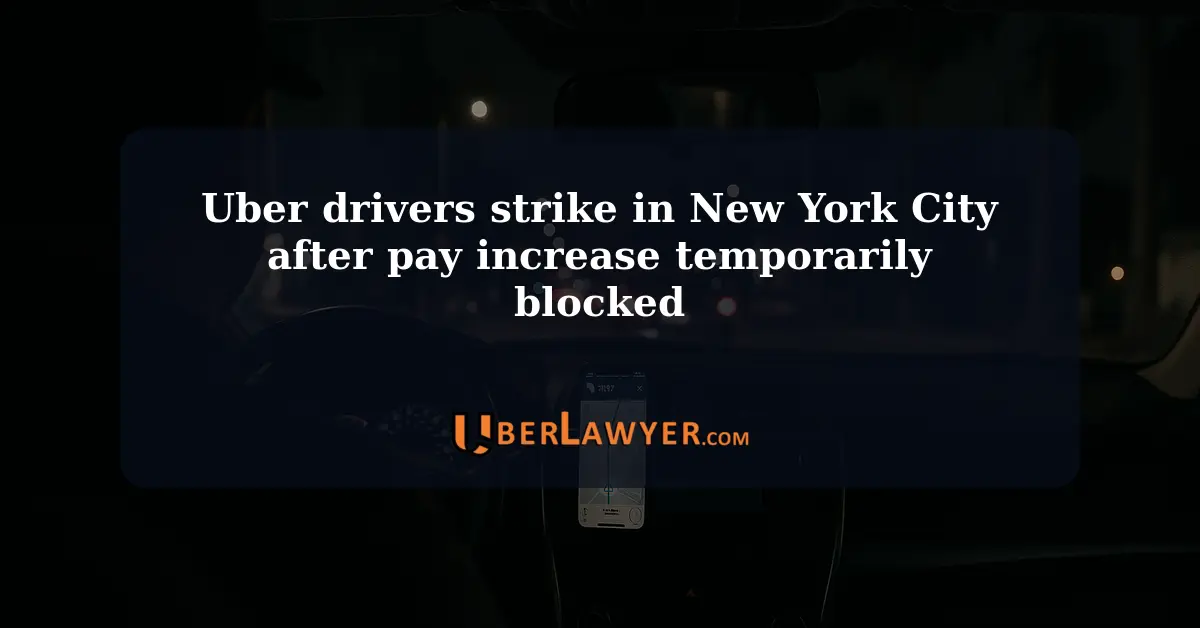 Uber drivers strike in New York City after pay increase temporarily blocked