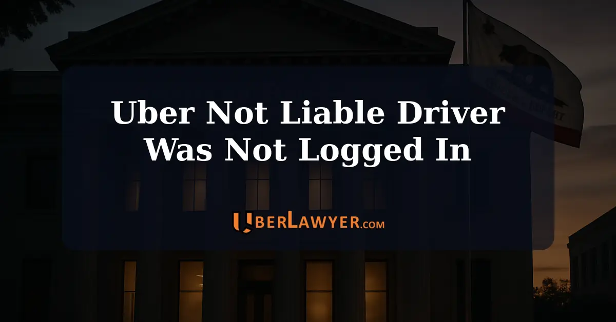 Uber Not Liable in Fatal Crash Involving Off-Duty Driver