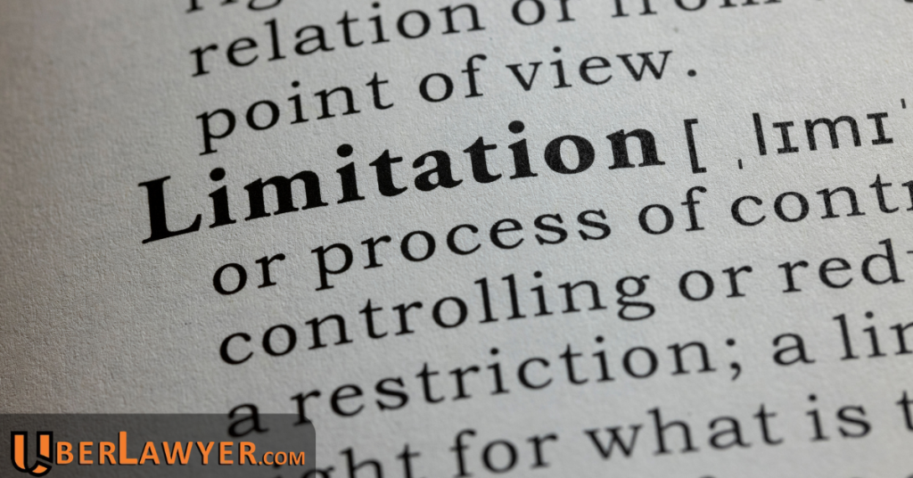 Close-up of the term "limitation" in a legal dictionary representing California's statute of limitations for personal injury claims